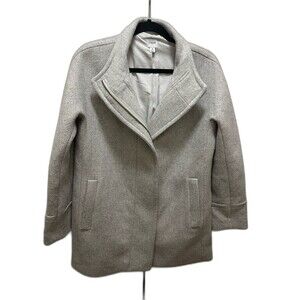 J.Crew Wool Blend City Coat - Heather Gray, Size 8